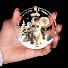 Load image into Gallery viewer, Personalized Pet Lover&#39;s Christmas Ornament - Turned On The Fireplace Ornament PopCulturePrints
