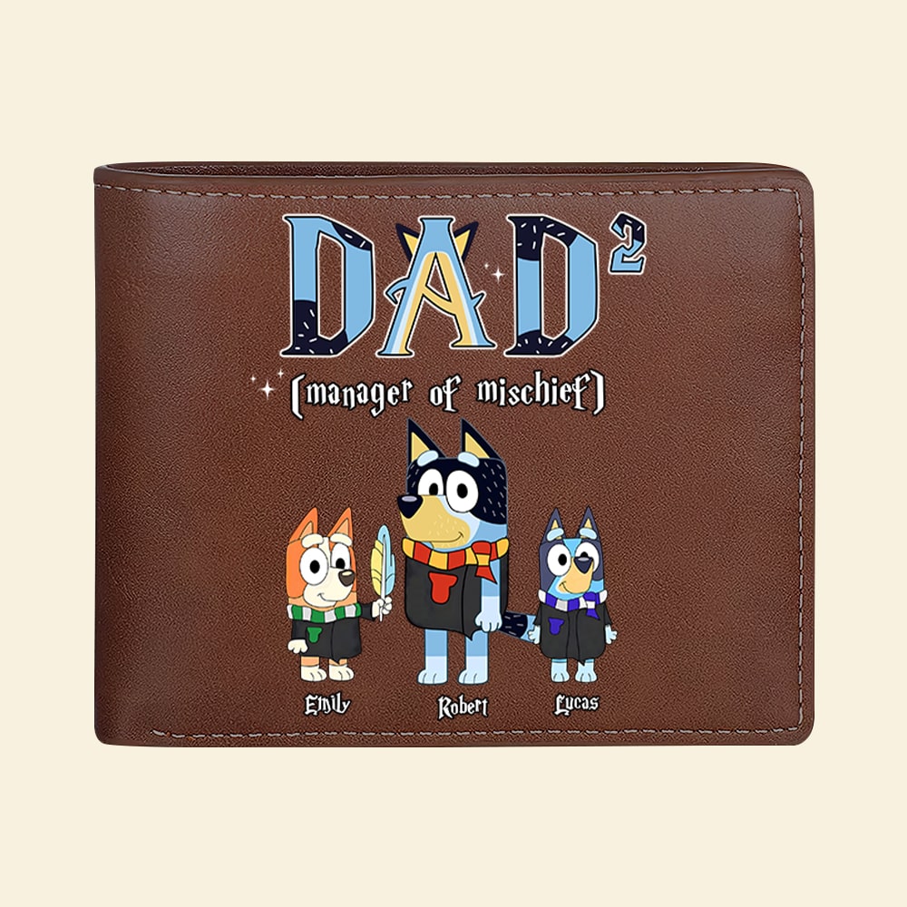 Personalized Dad Wallet - Manager of Mischief