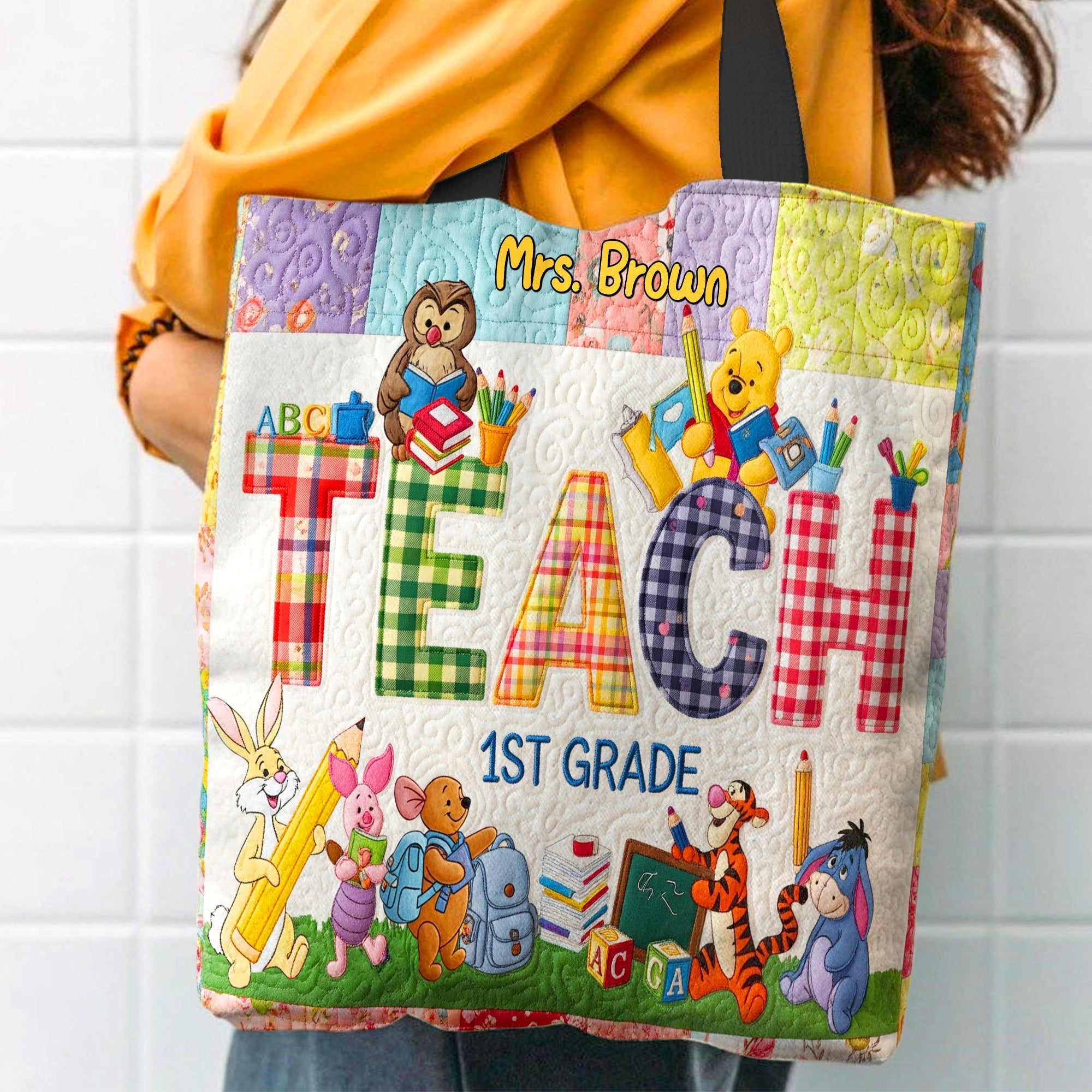 Teaching is a Work of Heart - Cute Teacher Tote Bag, Personalized Gift for Educators and Special Occasions Tote Bags PopCulturePrints