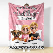 Load image into Gallery viewer, Cuddle Up with Love: Our Dog Cuddling Blanket - Personalized Fleece Blanket for Pet Lovers Fleece Blanket PopCulturePrints
