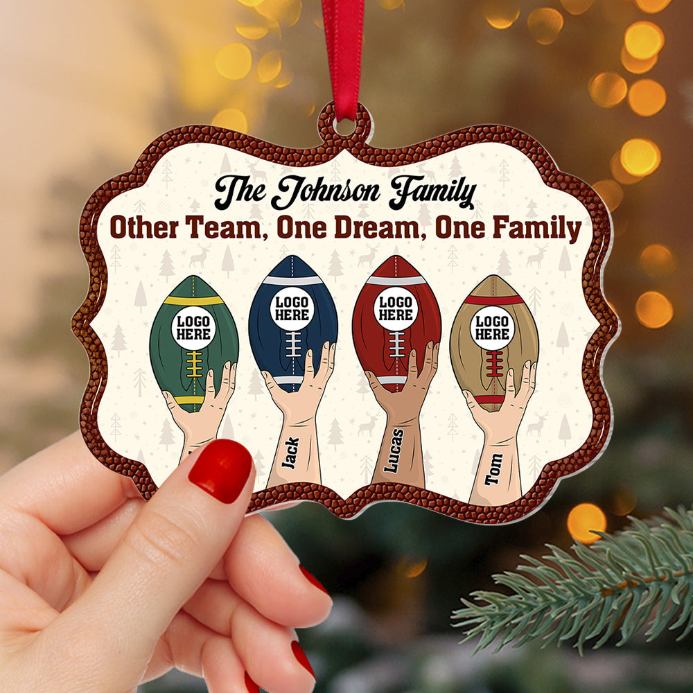 Personalized American Football Family Christmas Ornament Ornament PopCulturePrints