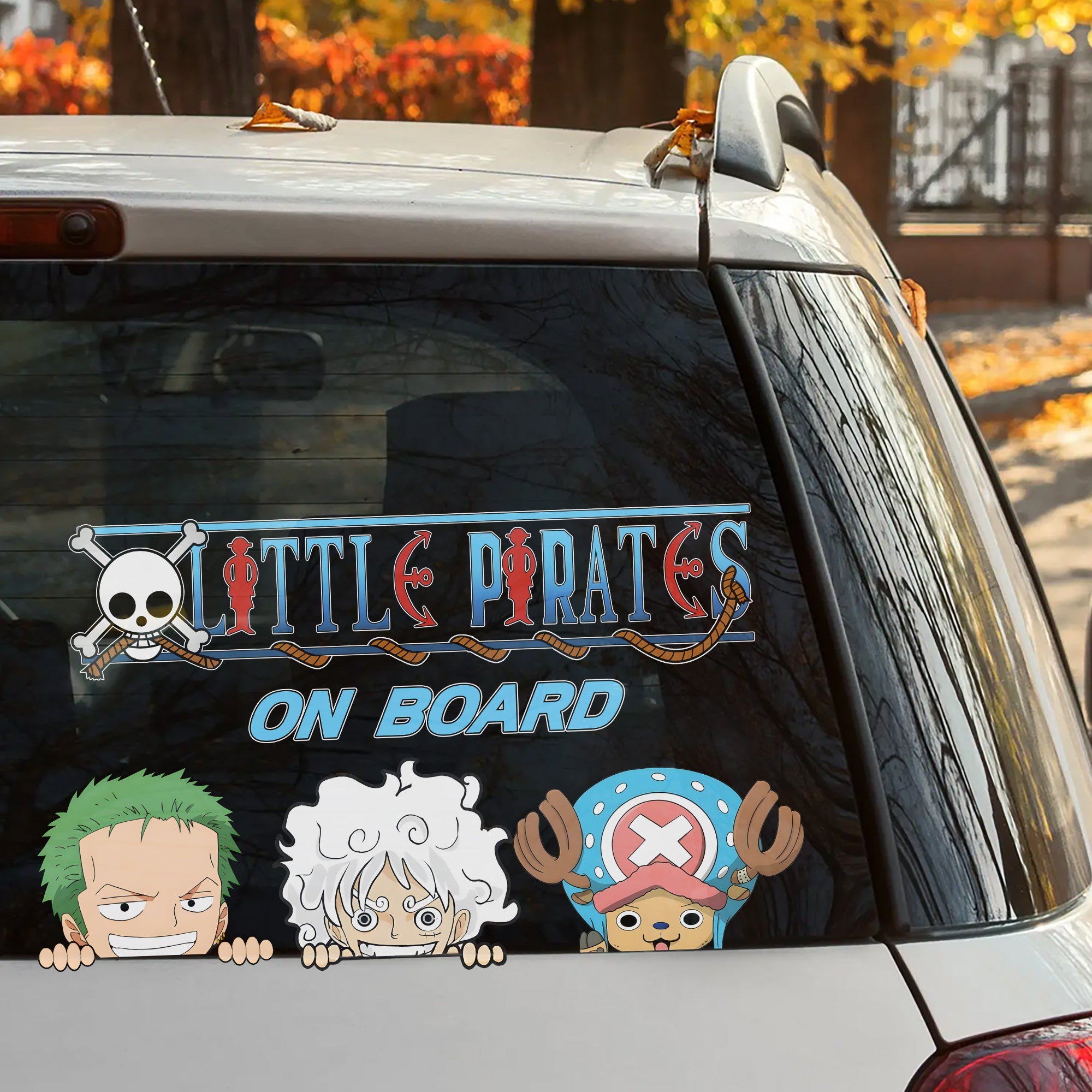 Little Pirates On Board Personalized Car Decal Decal Sticker PopCulturePrints