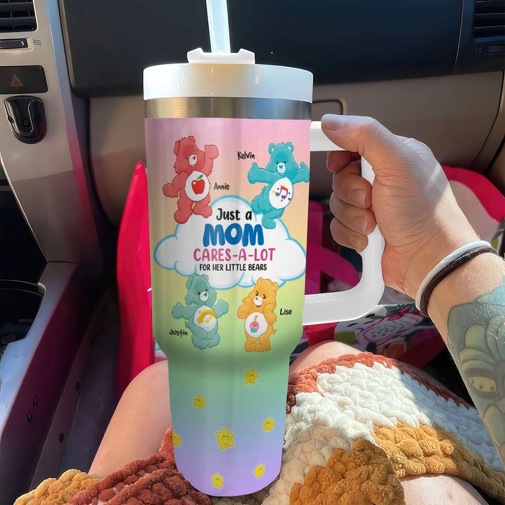 Personalized Tumbler for Mom - Cares-A-Lot Bears Design Tumbler Cup PopCulturePrints
