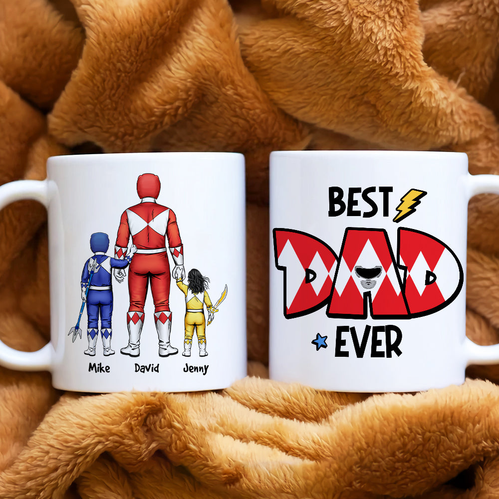 Personalized Best Dad Mug - Hero Edition Coffee Mug PopCulturePrints