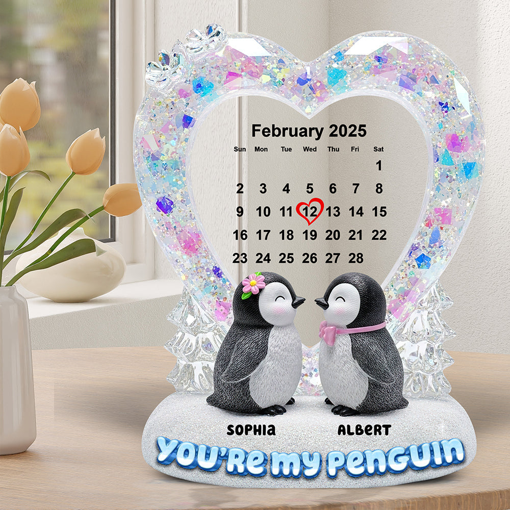 You're My Penguin - Personalized Penguin Couple Acrylic Plaque Shaped Plaques PopCulturePrints