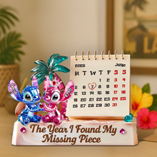 Load image into Gallery viewer, The Year I Found My Missing Piece - Cute Monster Couple Plaque - Personalized Gift for Couples Shaped Plaques PopCulturePrints
