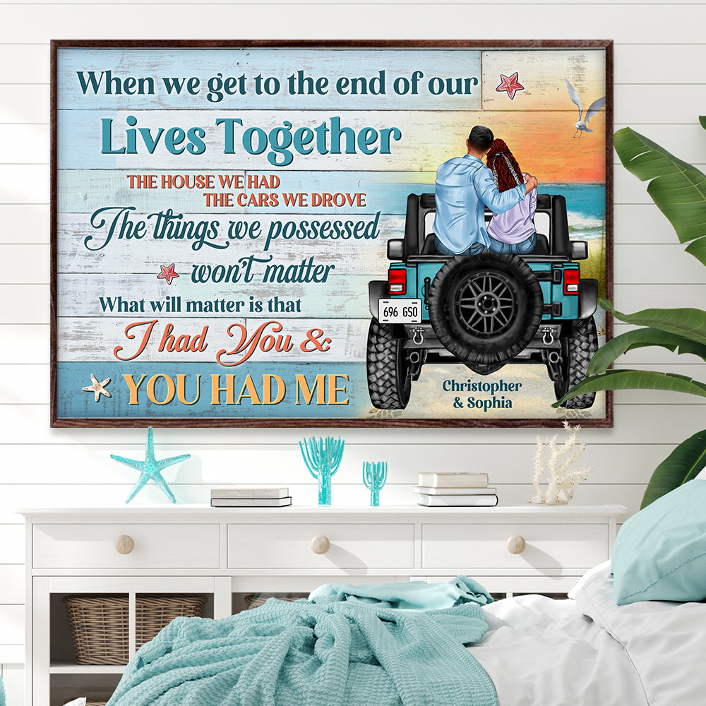 Custom Couple Canvas Art - Romantic Sunset Adventure Gift | Valentine's Day Gifts Poster & Canvas PopCulturePrints