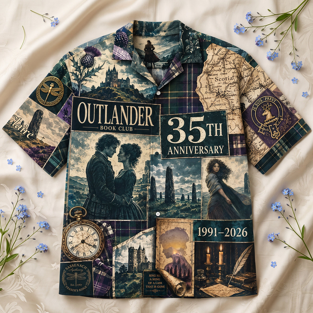 “Travel Through Time in Style” - Personalized Time Traveling Hawaiian Shirt - Perfect Gift for Book Lovers