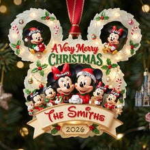 Load image into Gallery viewer, “A Very Merry Christmas” - Personalized Family Ornament - Custom Gift for Families, Loved Ones, and Friends

