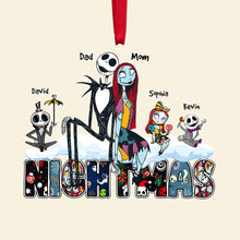 Load image into Gallery viewer, Custom Family Horror Christmas Ornament - Spooky Holiday Delight
