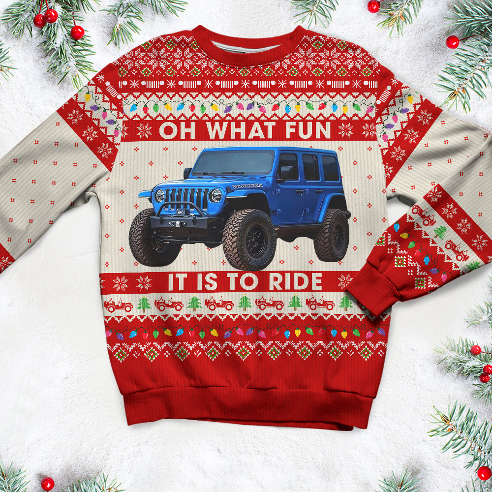 Personalized Off Road Adventure Ugly Sweater Ugly Christmas Sweater PopCulturePrints