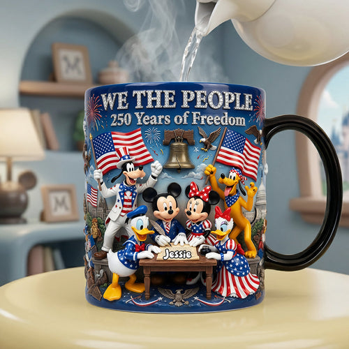Celebrate Freedom - America 250 Celebration Magic Coffee Mug - Personalized Gifts for Patriotic Enthusiasts Coffee Mug PopCulturePrints