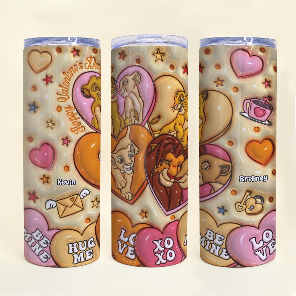 Personalized Tumblers for Couples - Happy Valentine's Day Gift Tumbler Cup PopCulturePrints