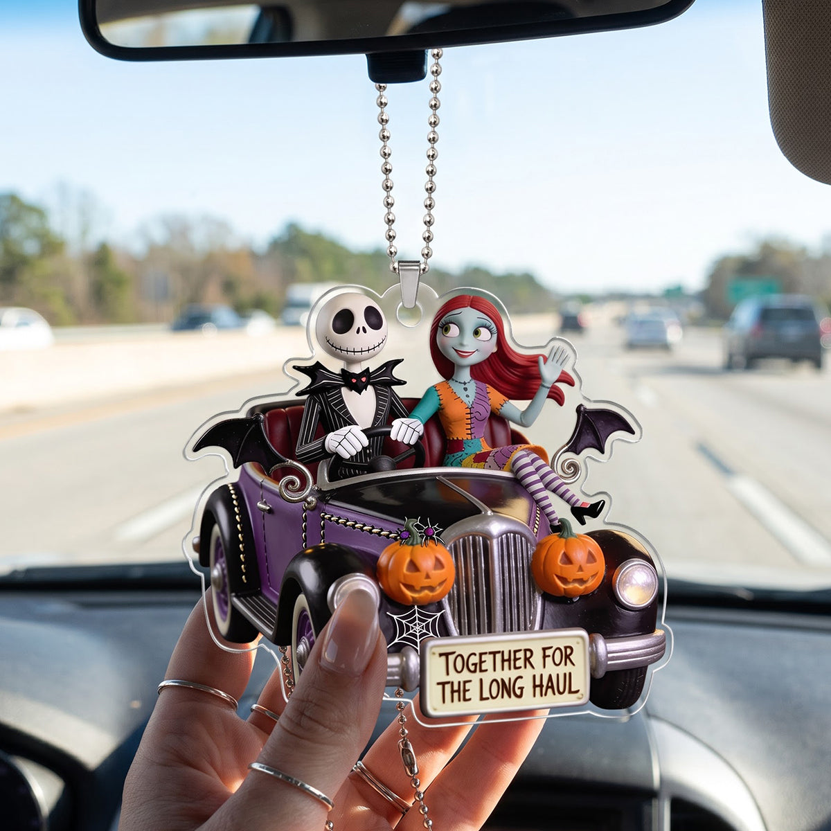 Together For The Long Haul Car Ornament - Personalized Gifts For Couples 06pgtn0608026 Ornament PopCulturePrints