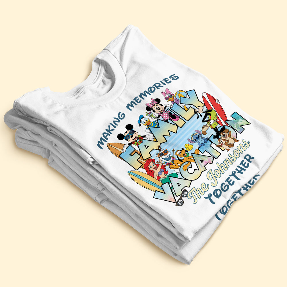Making Memories, Family Vacation Together - Personalized Matching Shirts for Families