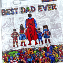 Load image into Gallery viewer, Best Dad Ever - Personalized Super Dad Sliding Puzzle Sliding Puzzle PopCulturePrints
