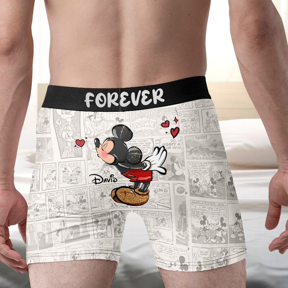Personalized Couple Boxers - Together & Forever Design Boxer Briefs PopCulturePrints