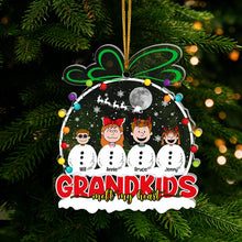 Load image into Gallery viewer, Personalized Grandkids Christmas Ornament - Custom Acrylic Design Ornament PopCulturePrints
