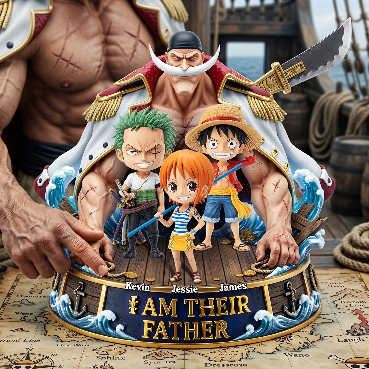 “I Am Their Father” - Ocean Adventure Crew Acrylic Plaque - Personalized Gift for Dad & Grandpa Shaped Plaques PopCulturePrints
