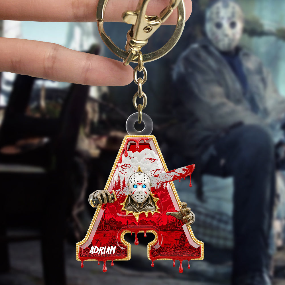 "Unlock Your Dark Side: Villain Alphabet Keychain - Personalized Gift for Horror Fans" Keychains PopCulturePrints