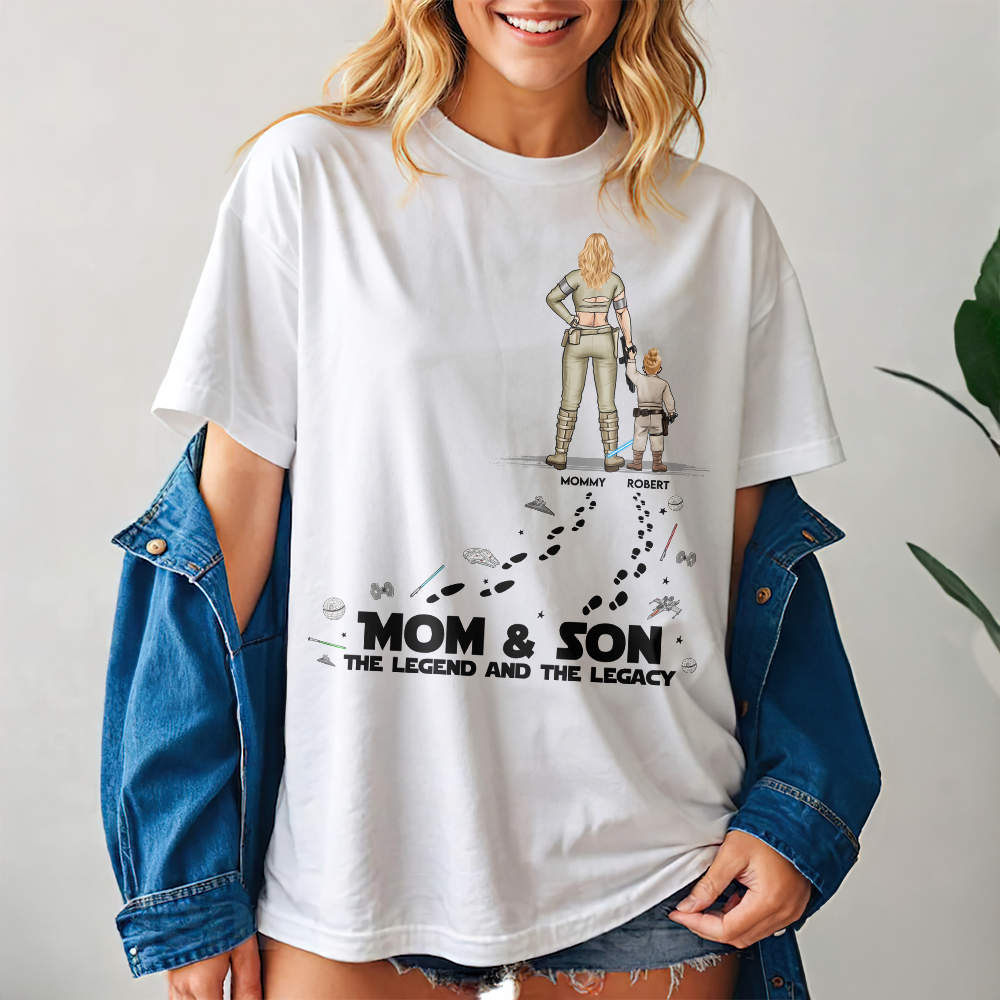 Mom & Son: The Legend and The Legacy - Personalized Shirt for Mom & Child Shirts PopCulturePrints