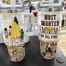 Load image into Gallery viewer, Custom &#39;Most Wanted Mom&#39; Tumbler with Handle - Perfect Mother&#39;s Day Gift Tumbler Cup PopCulturePrints
