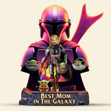 Load image into Gallery viewer, Best Mom in the Galaxy - Personalized Warrior Mom Acrylic Plaque Shaped Plaques PopCulturePrints
