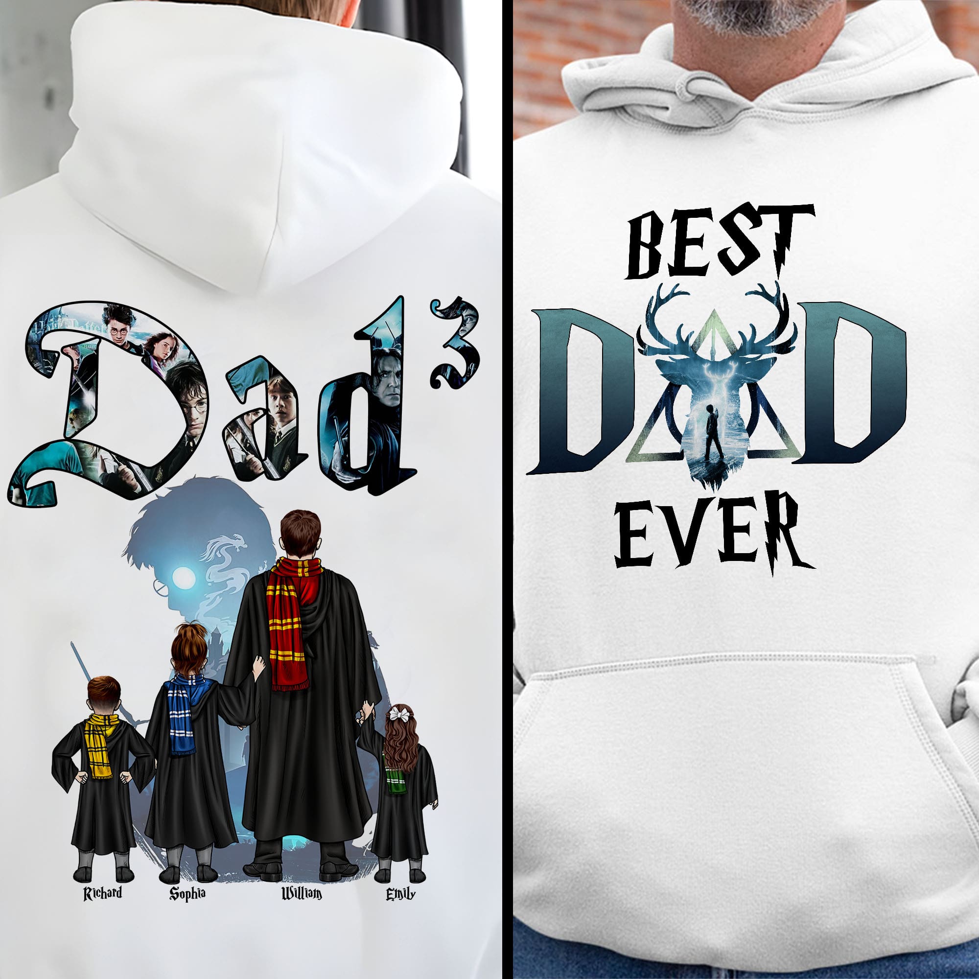 Personalized Best Dad Ever T-Shirt – Harry Potter Themed