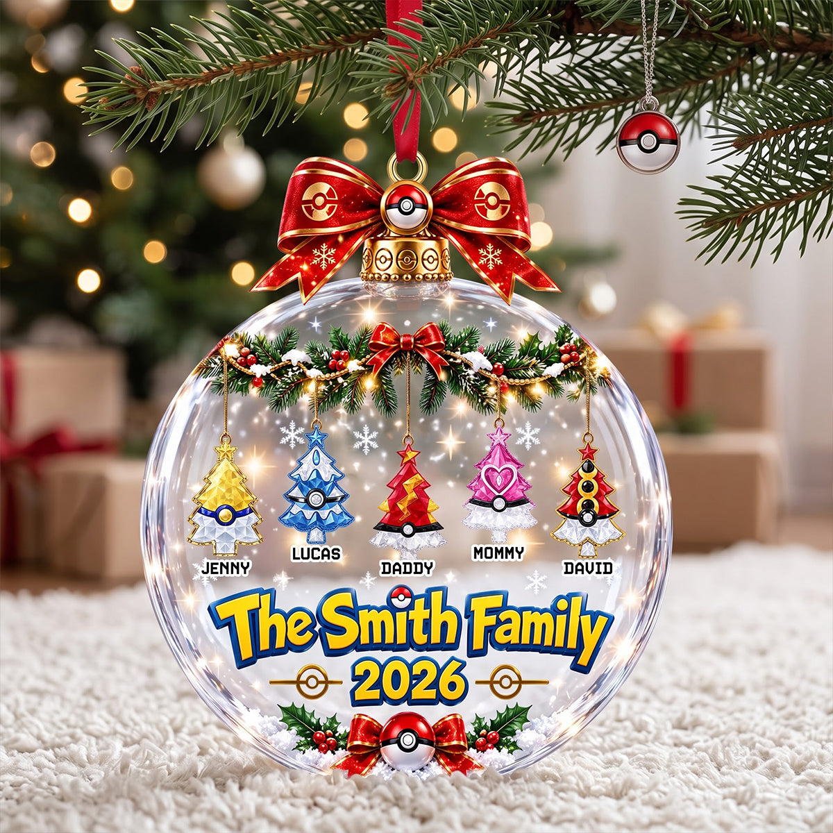 “Celebrate Your Family’s Love” - Personalized Family Tree Ornament - Custom Gift for Family and Friends
