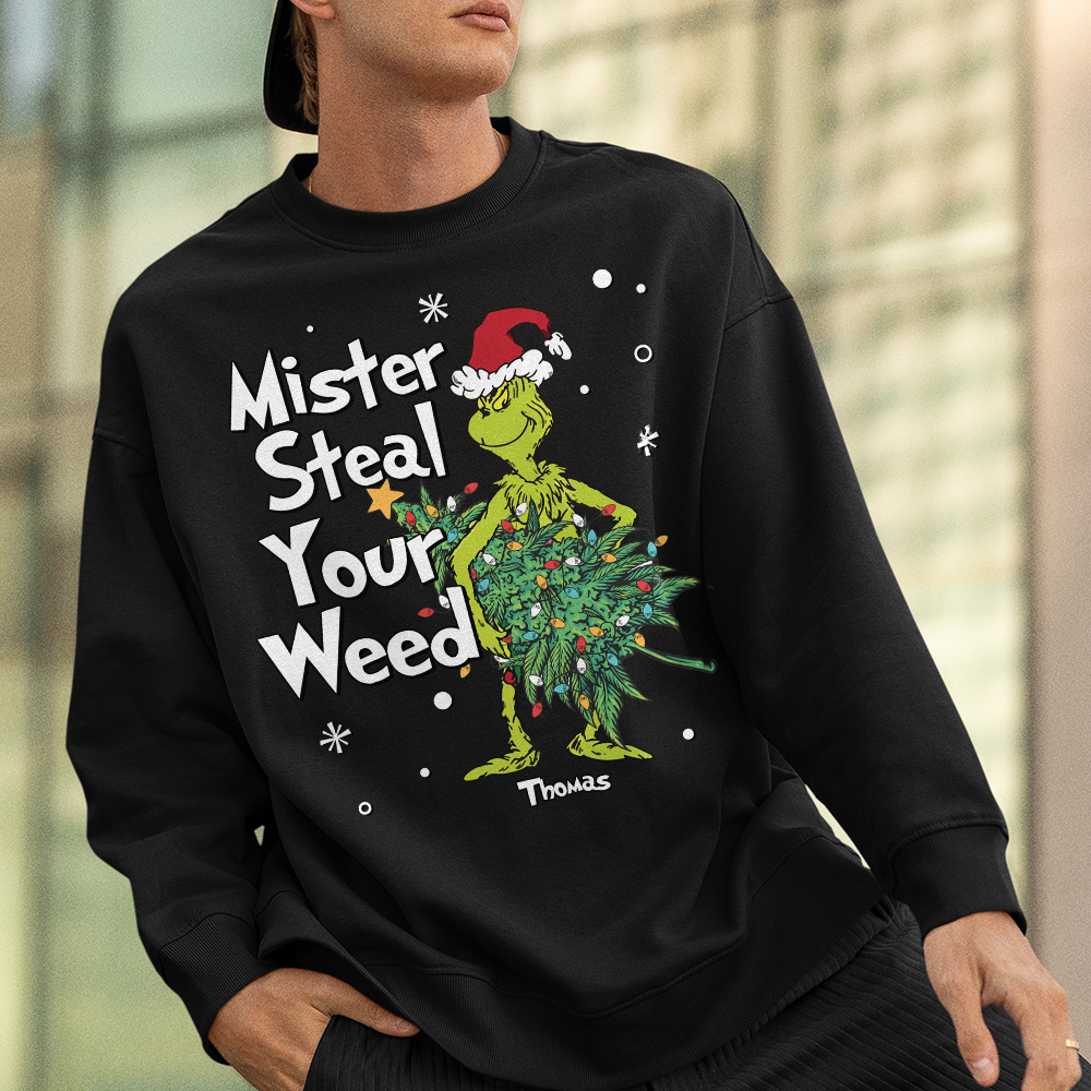 Personalized Cannabis Christmas Hoodie - Mister Stole Your Weed Shirts PopCulturePrints