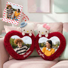 Load image into Gallery viewer, "Capture Your Love!" - Personalized Heart-Shaped Pillow - Custom Photo Gifts for Couples Pillow PopCulturePrints
