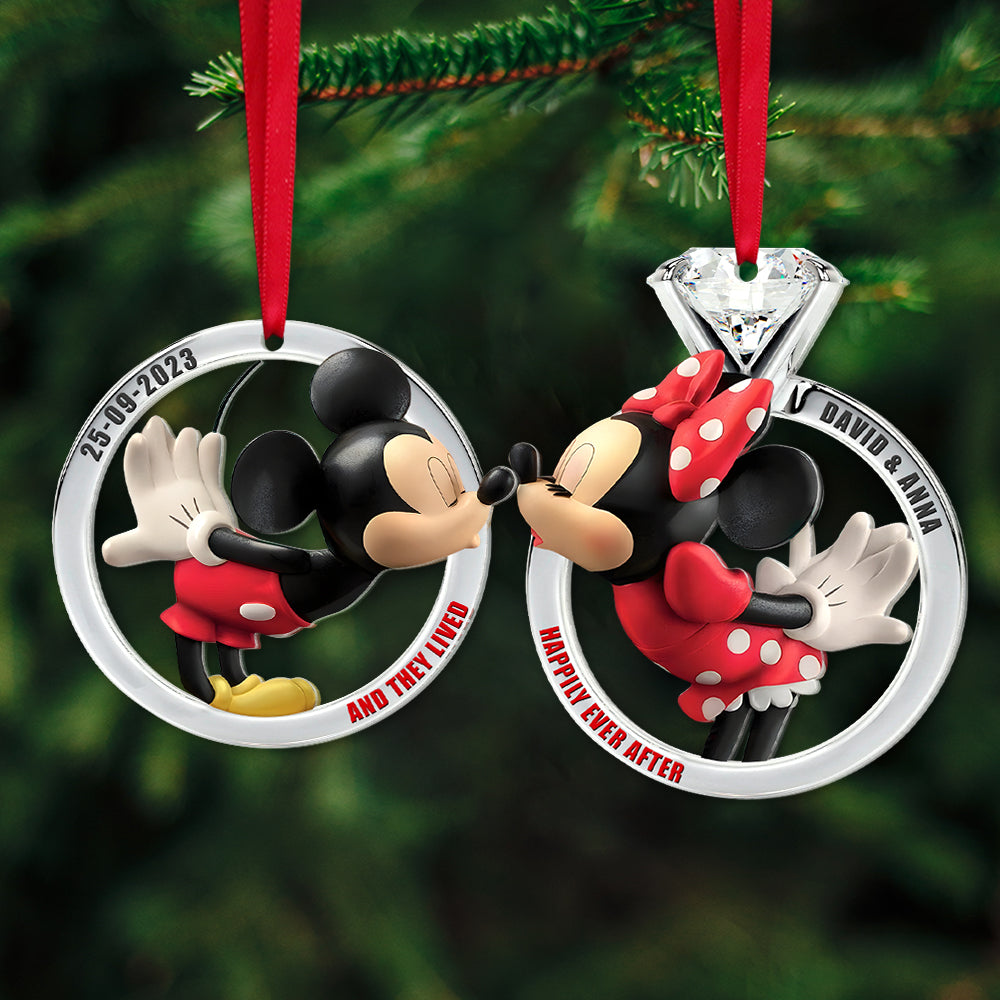 Personalized Couple Ornaments - Perfect Valentine’s Day Gifts for Christmas & Anniversaries Ornament PopCulturePrints
