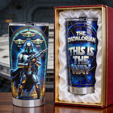 Load image into Gallery viewer, "The Mandalorian - This is the Way" - Personalized Sci-fi Tumbler for Dad and Kids - A Unique Father's Day Gift Tumbler Cup PopCulturePrints
