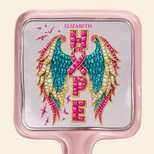 Load image into Gallery viewer, "Embrace Hope with Every Reflection" - Personalized Ribbon Awareness Handheld Mirror - Unique Gift for Loved Ones Mirror PopCulturePrints

