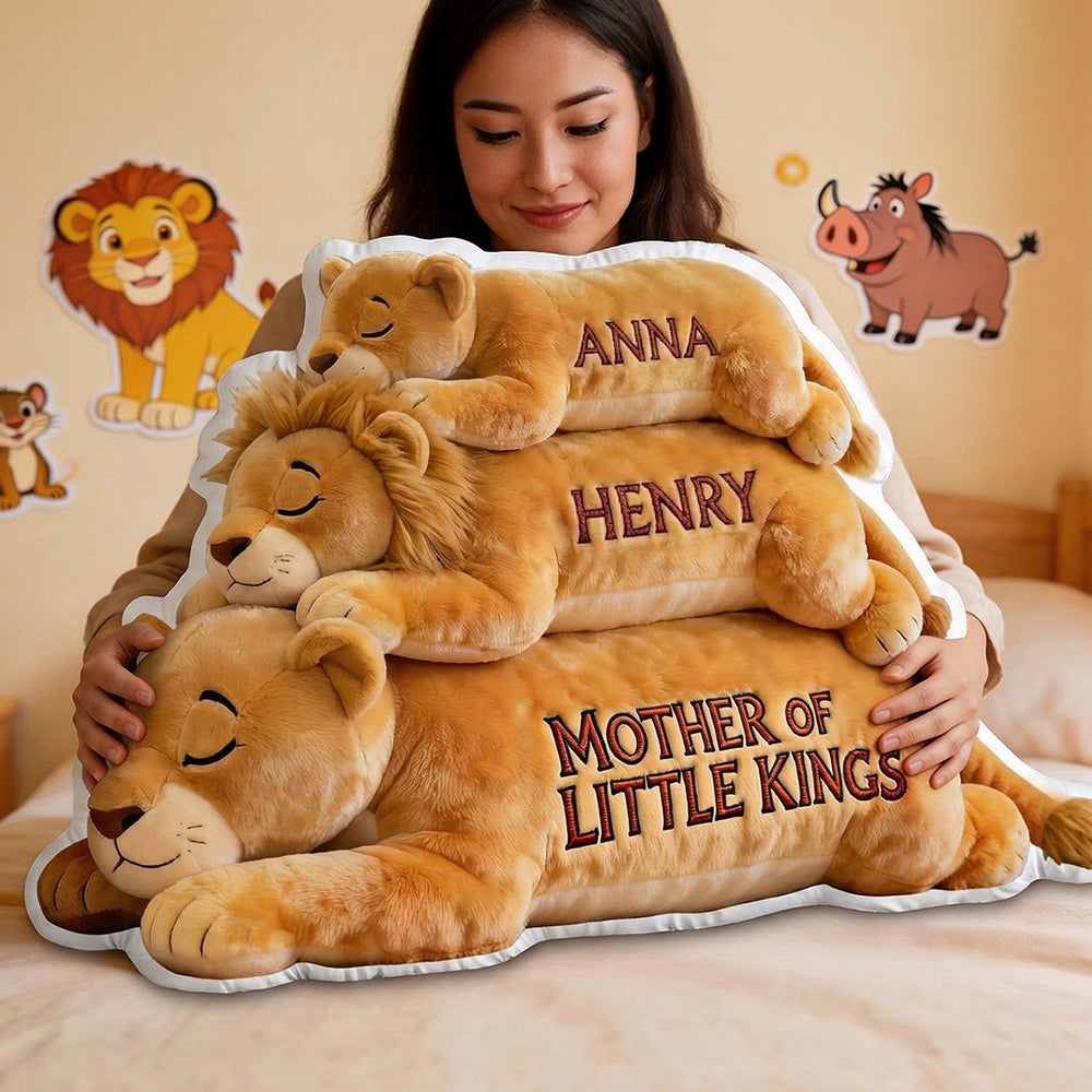 “A Mother’s Love is a Lion’s Strength” - Personalized Pillow for Mom - Gifts for Mom and Grandma Pillow PopCulturePrints