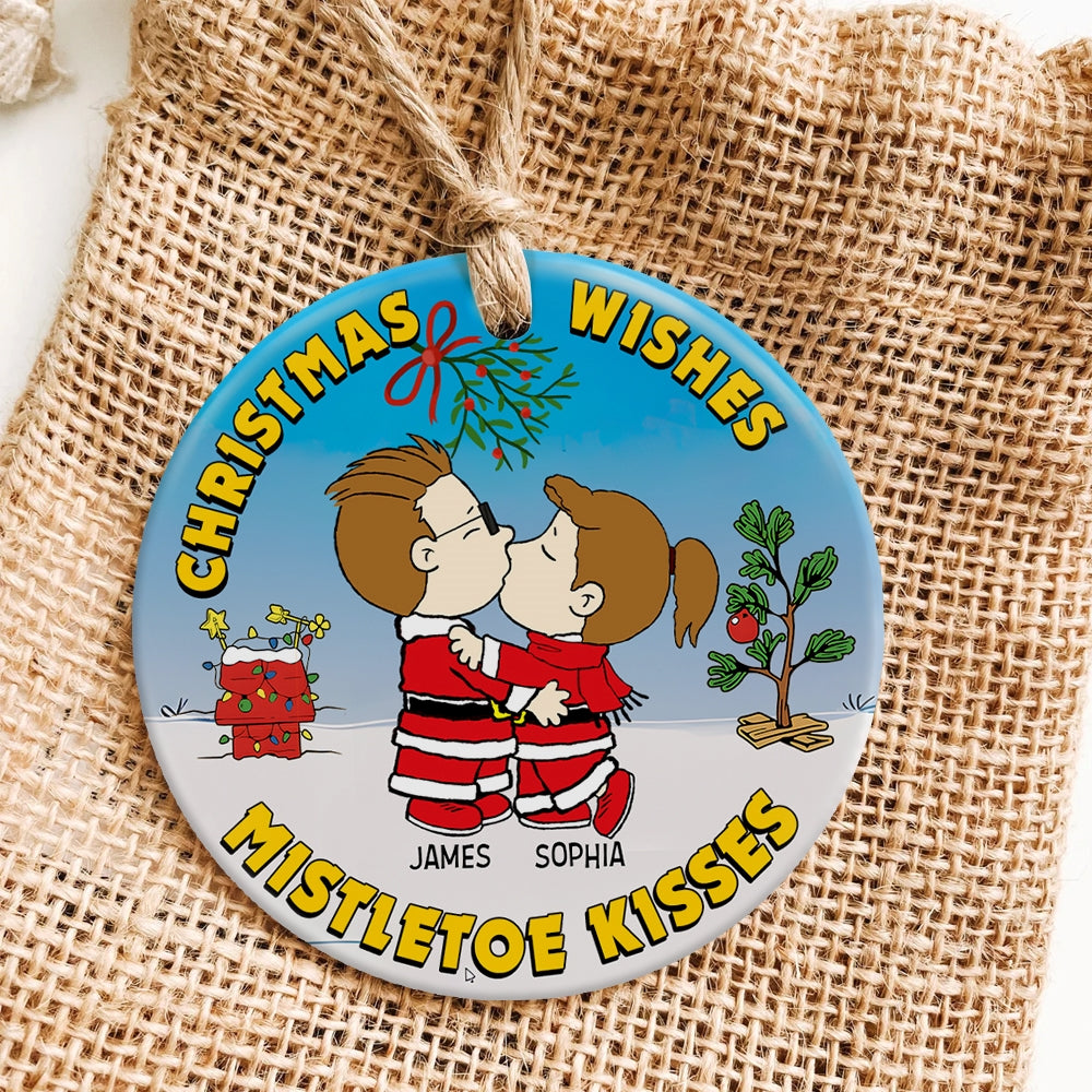 Personalized Cartoon Couple Christmas Ornament - Unique Holiday Gift for Valentine's Day Gifts Ornament PopCulturePrints