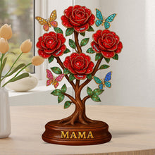 Load image into Gallery viewer, “A Garden of Love” - Personalized Flower Mom Plaque - Custom Gifts for Mom &amp; Grandma Shaped Plaques PopCulturePrints
