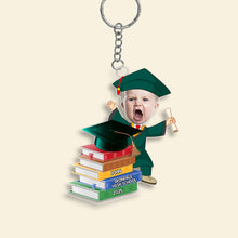 Load image into Gallery viewer, Personalized Graduation Acrylic Keychain for Kids with Custom Photo Keychains PopCulturePrints
