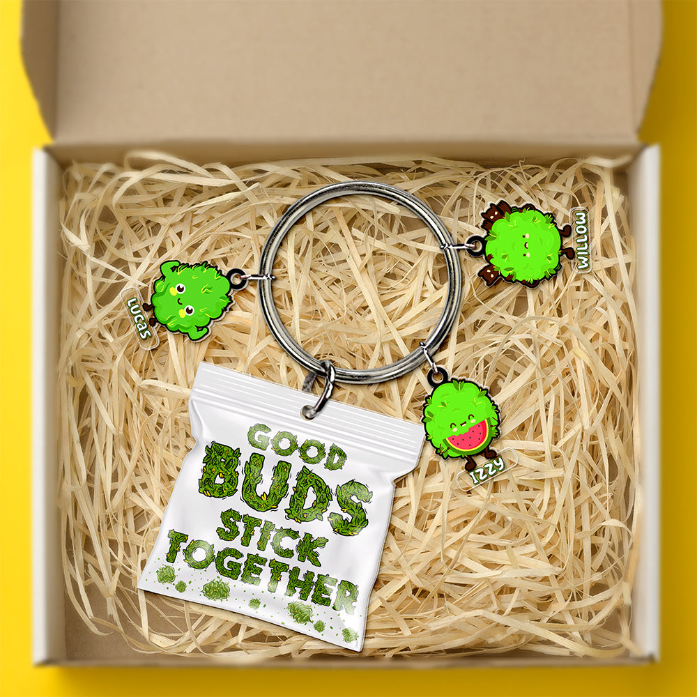 Personalized Funny Keychain Gift with Buddies Charms Keychains PopCulturePrints