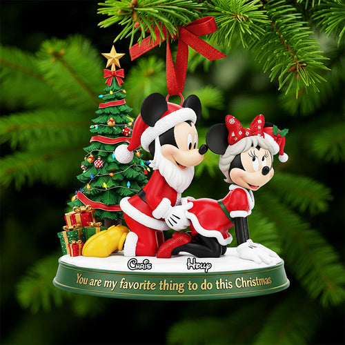 You Are My Favorite Thing to Do This Christmas - Naughty Claus Couple Ornament - Personalized Gift for Couples, Friends, and Christmas Lovers Ornament PopCulturePrints