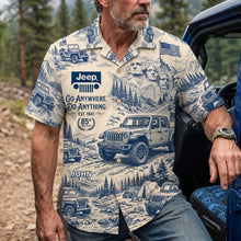 Load image into Gallery viewer, “Adventure Awaits: Go Anywhere, Do Anything” - Road Trip Ready Hawaiian Shirt - Personalized Gift for Adventure Lovers Hawaiian Shirts PopCulturePrints
