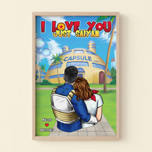 Load image into Gallery viewer, Personalized Couple Canvas Print - I Love You Just Saiyan Poster &amp; Canvas PopCulturePrints
