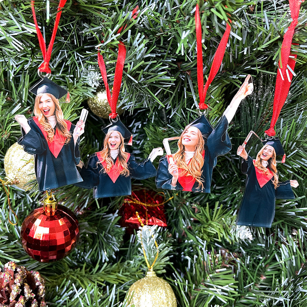 Personalized Graduation Photo Ornaments - Custom Gifts for Graduates