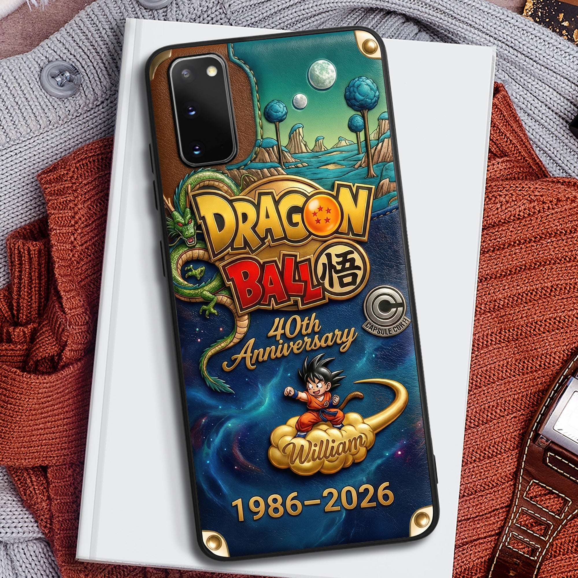 “Celebrate 40 Years of Epic Adventure!” - Personalized Dragon Ball Phone Case - Gift for Fans of Pop Culture Phone Case PopCulturePrints