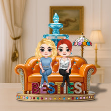 Load image into Gallery viewer, Besties Plaque - A Personalized Gift for Your Best Friends Shaped Plaques PopCulturePrints
