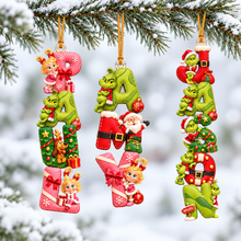 Load image into Gallery viewer, Festive Character Initial Alphabet Ornament - Personalized Gift For Christmas 04PAQN101026 Ornament PopCulturePrints
