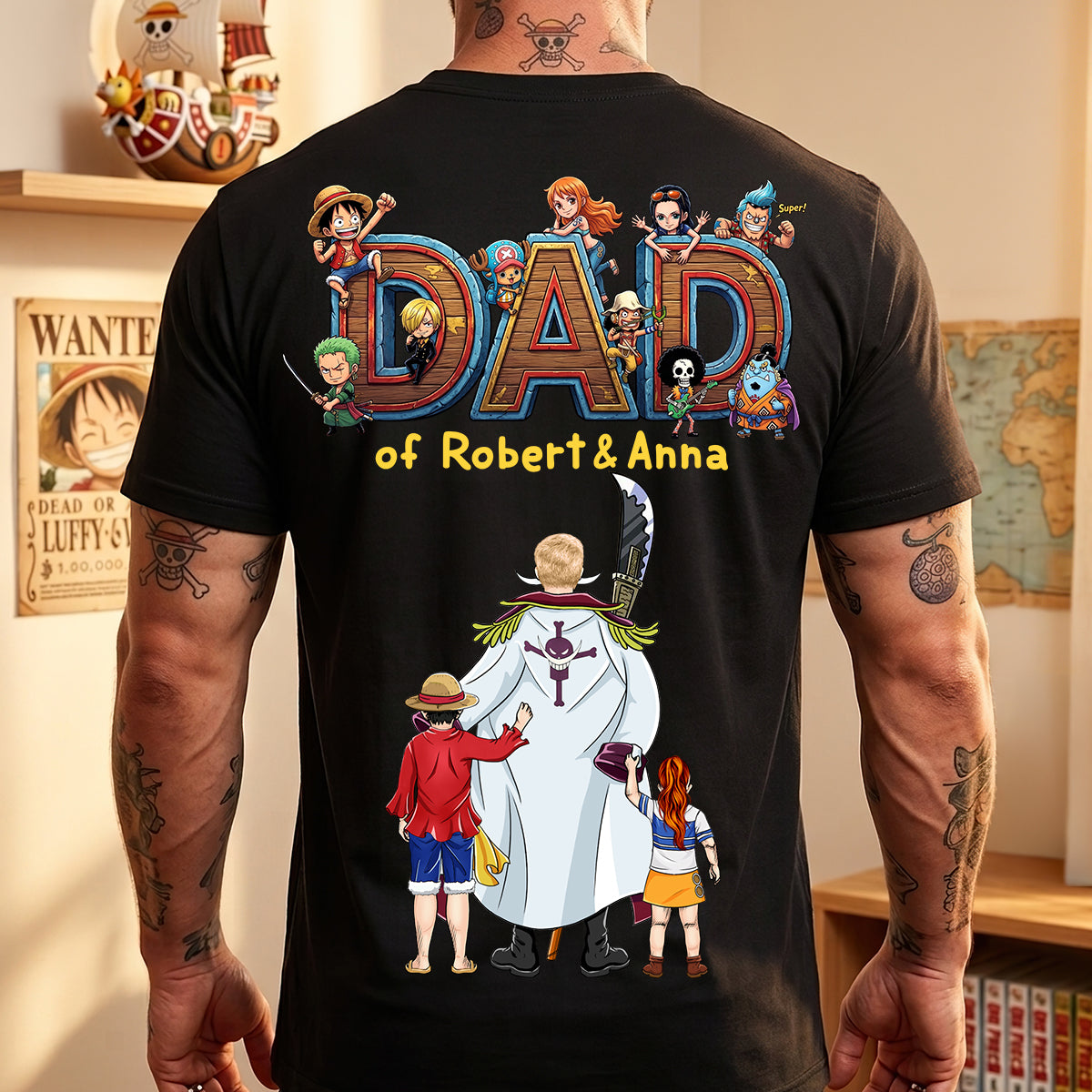 Sea Captain Dad And Kids Shirt - Personalized Gifts For Father's Day Shirt 01HUDT040626PA Shirts PopCulturePrints