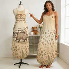 Load image into Gallery viewer, Mommy, We Will Always Have Your Back - Cute Opossum Mom Suspender Maxi Dress | Personalized Mother's Day Gift Dress PopCulturePrints
