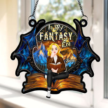 Load image into Gallery viewer, Personalized Fantasy Book Lover Suncatcher Ornament Ornament PopCulturePrints
