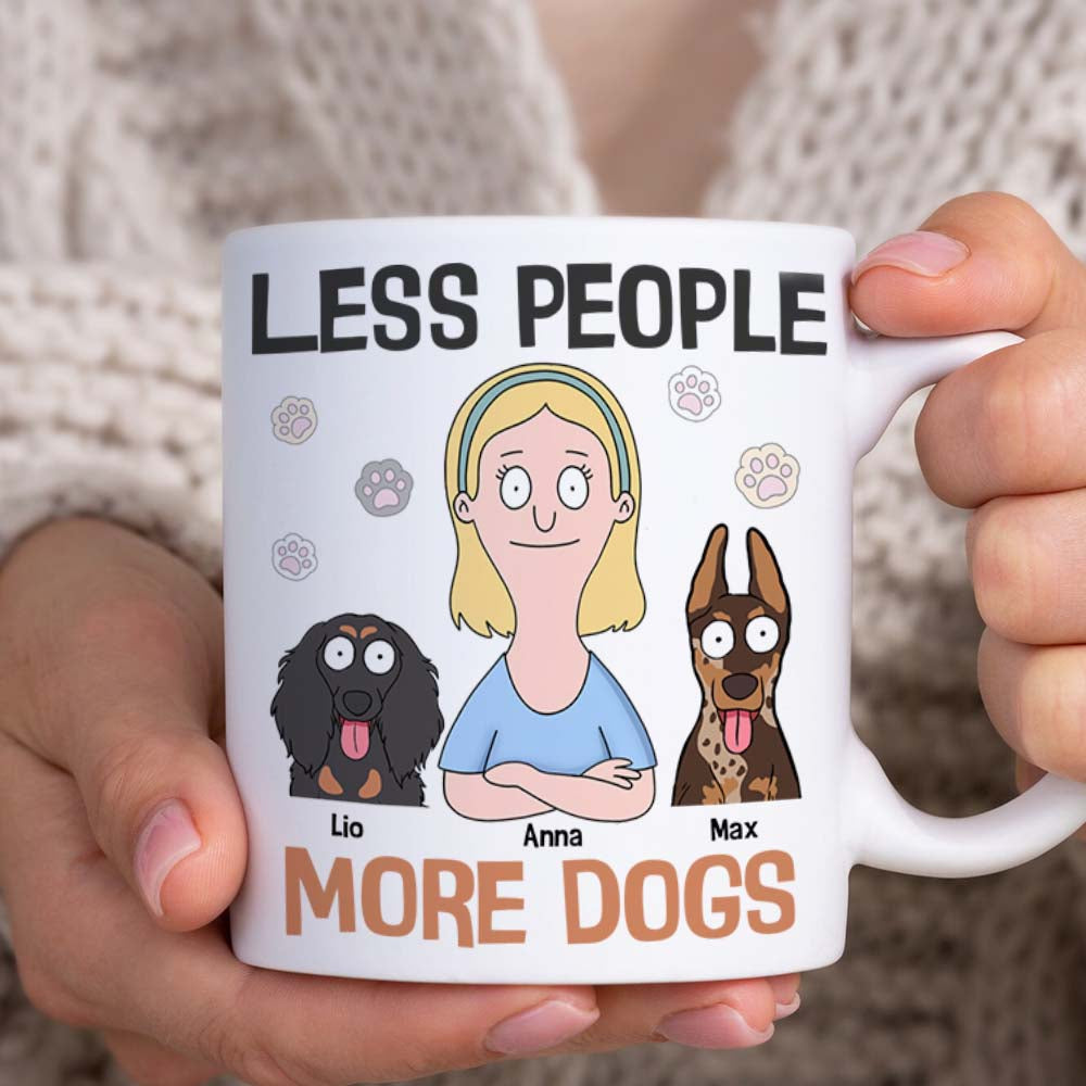 Less People, More Cats - Personalized Cat Mom Coffee Mug Coffee Mug PopCulturePrints